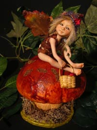 Fairy Tale Aki on the Mushroom